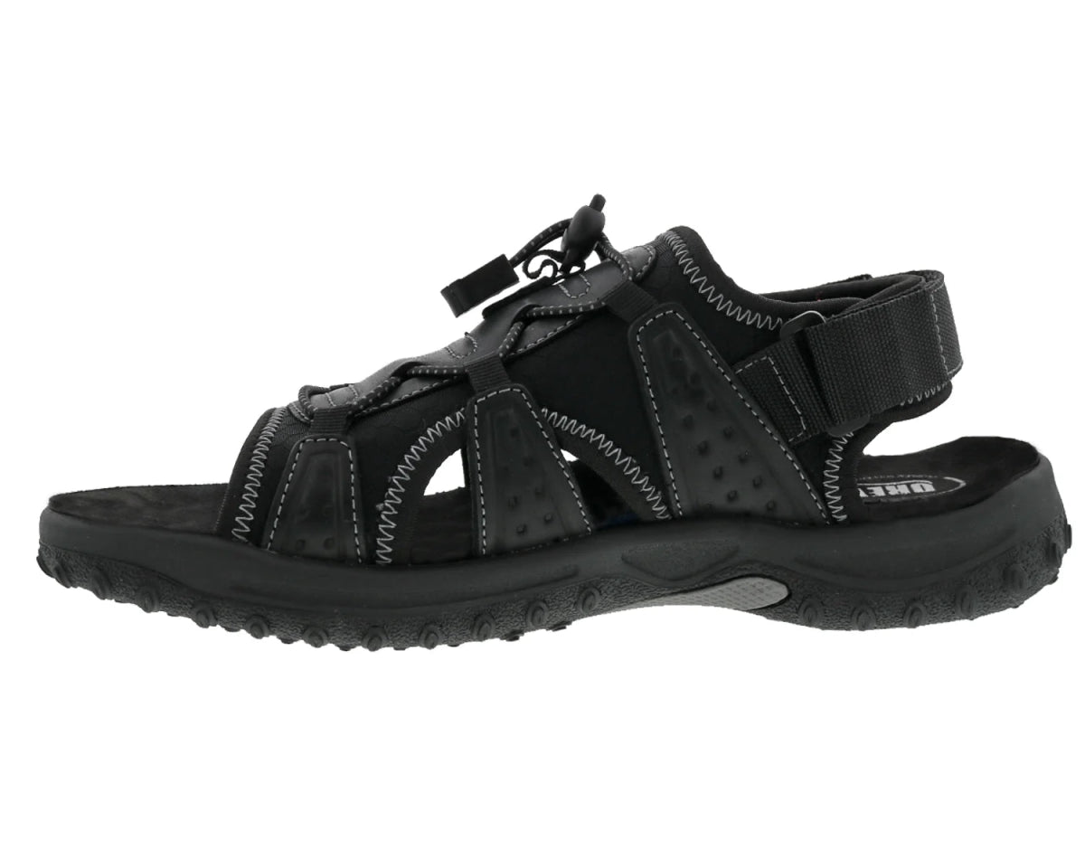 Drew Waves Men's Adjustable Heel Strap Sandal In Black Combo - TLW Shoes