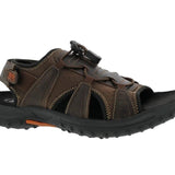 Drew Waves Men's Adjustable Heel Strap Sandal In Brown Combo - TLW Shoes