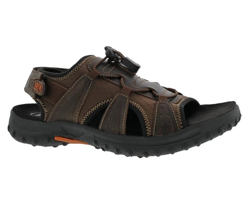 Drew Waves Men's Adjustable Heel Strap Sandal In Brown Combo - TLW Shoes