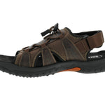 Drew Waves Men's Adjustable Heel Strap Sandal In Brown Combo - TLW Shoes