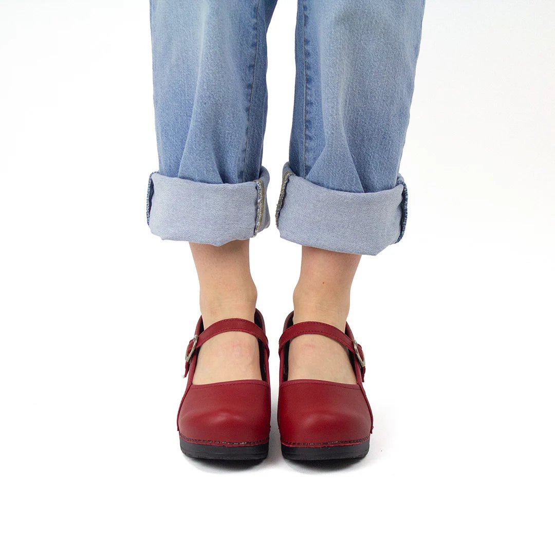 Sanita Clare Women Mary Jane Clog In Red - TLW Shoes