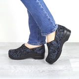 Sanita Boteh Womens Clog In Blue Paisley - TLW Shoes