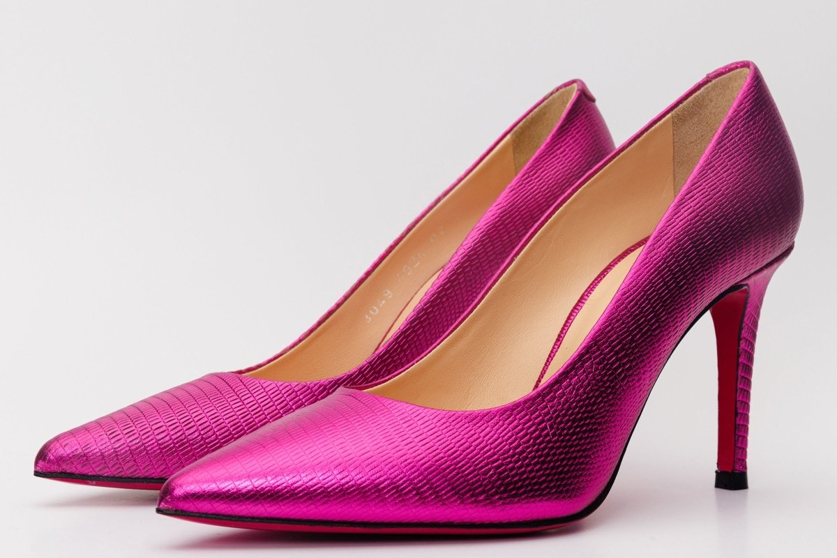 The Maple Fuchsia Leather Pump Fuchsia Sole Women Shoe - TLW Shoes