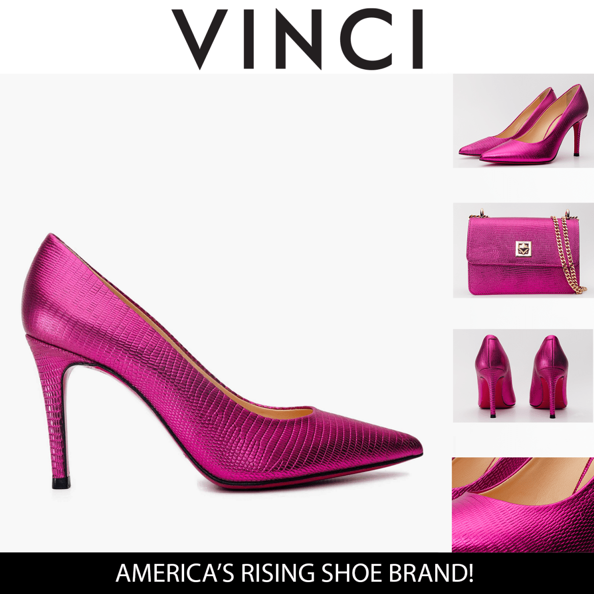The Maple Fuchsia Leather Pump Fuchsia Sole Women Shoe - TLW Shoes