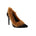 PENNY LOVES KENNY MYNX WOMEN PUMP SLIP ON IN BLACK MICROSUEDE/TAN FF - TLW Shoes