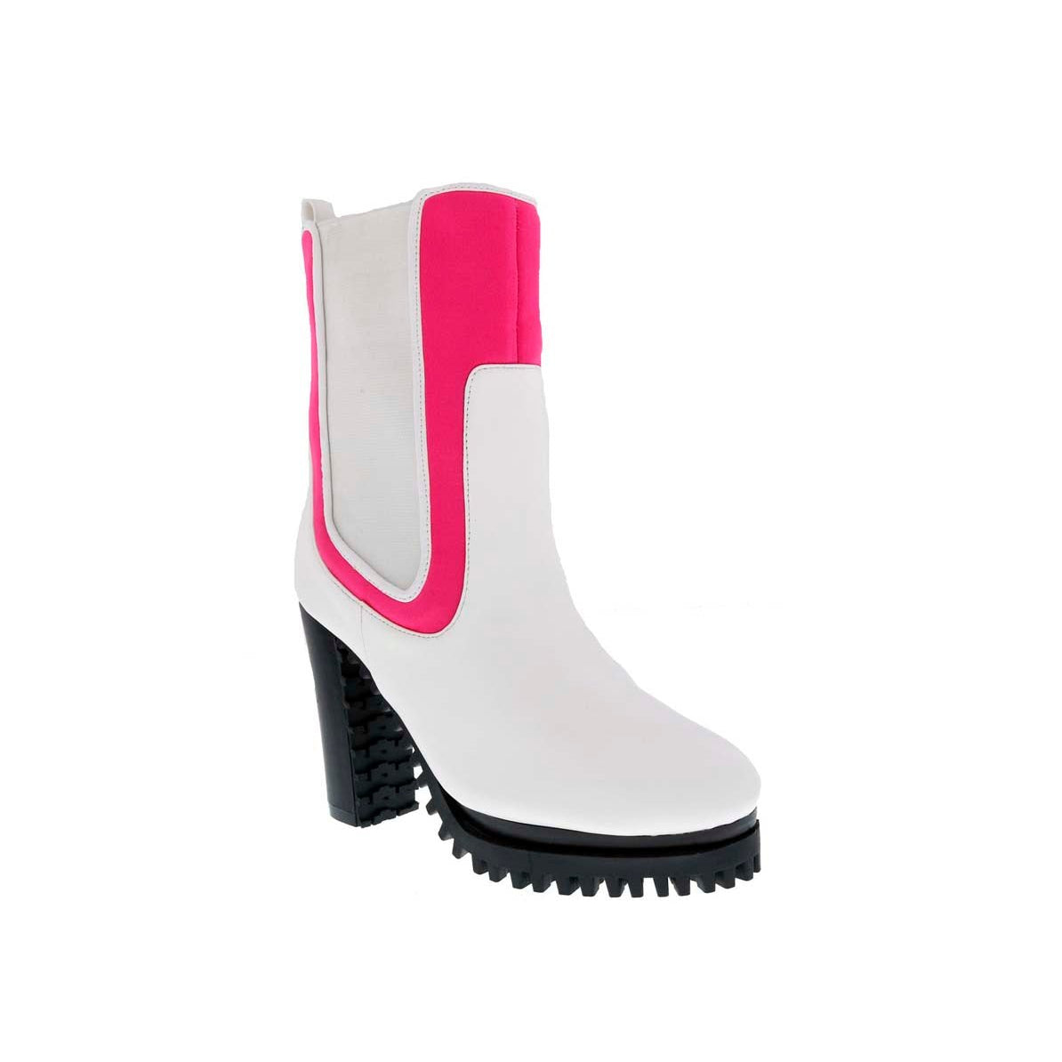 PENNY LOVES KENNY FARGO WOMEN BOOT IN WHITE SYNTHETIC/STRETCH - TLW Shoes