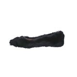 PENNY LOVES KENNY AARON F WOMEN FLAT SLIP-ON IN BLACK FAUX FUR - TLW Shoes