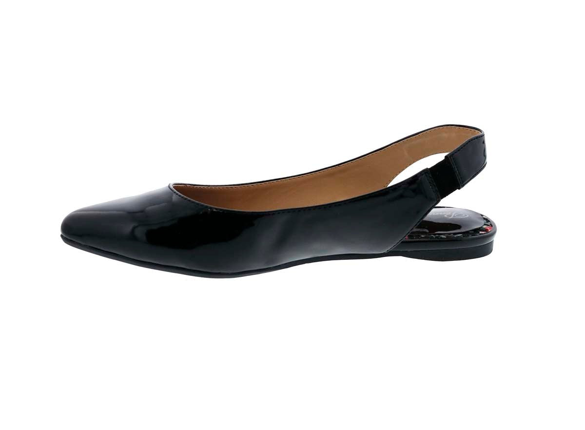 PENNY LOVES KENNY APPLE WOMEN BACKSTRAP SHOE IN BLACK PATENT - TLW Shoes