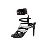 PENNY LOVES KENNY DORN HEEL SANDALS WOMEN IN BLACK PU - TLW Shoes