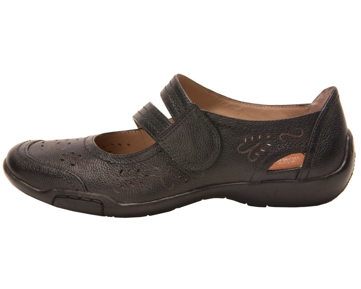 Ros Hommerson Chelsea Women's Mary Jane Flat In Black Leather - TLW Shoes