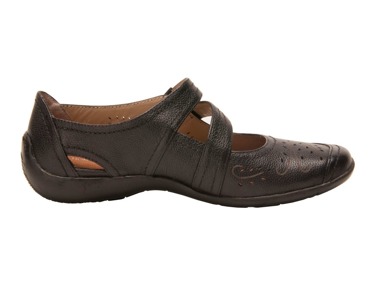 Ros Hommerson Chelsea Women's Mary Jane Flat In Black Leather - TLW Shoes