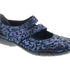 Ros Hommerson Chelsea Women's Mary Jane Flat In Blue Jacquard Leather - TLW Shoes
