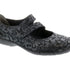 Ros Hommerson Chelsea Women's Mary Jane Flat In Black Jacquard Leather - TLW Shoes