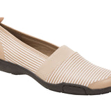 Ros Hommerson Carol Women's Slip-on In Taupe White Stripe Print