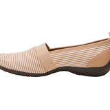 Ros Hommerson Carol Women's Slip-on In Taupe White Stripe Print