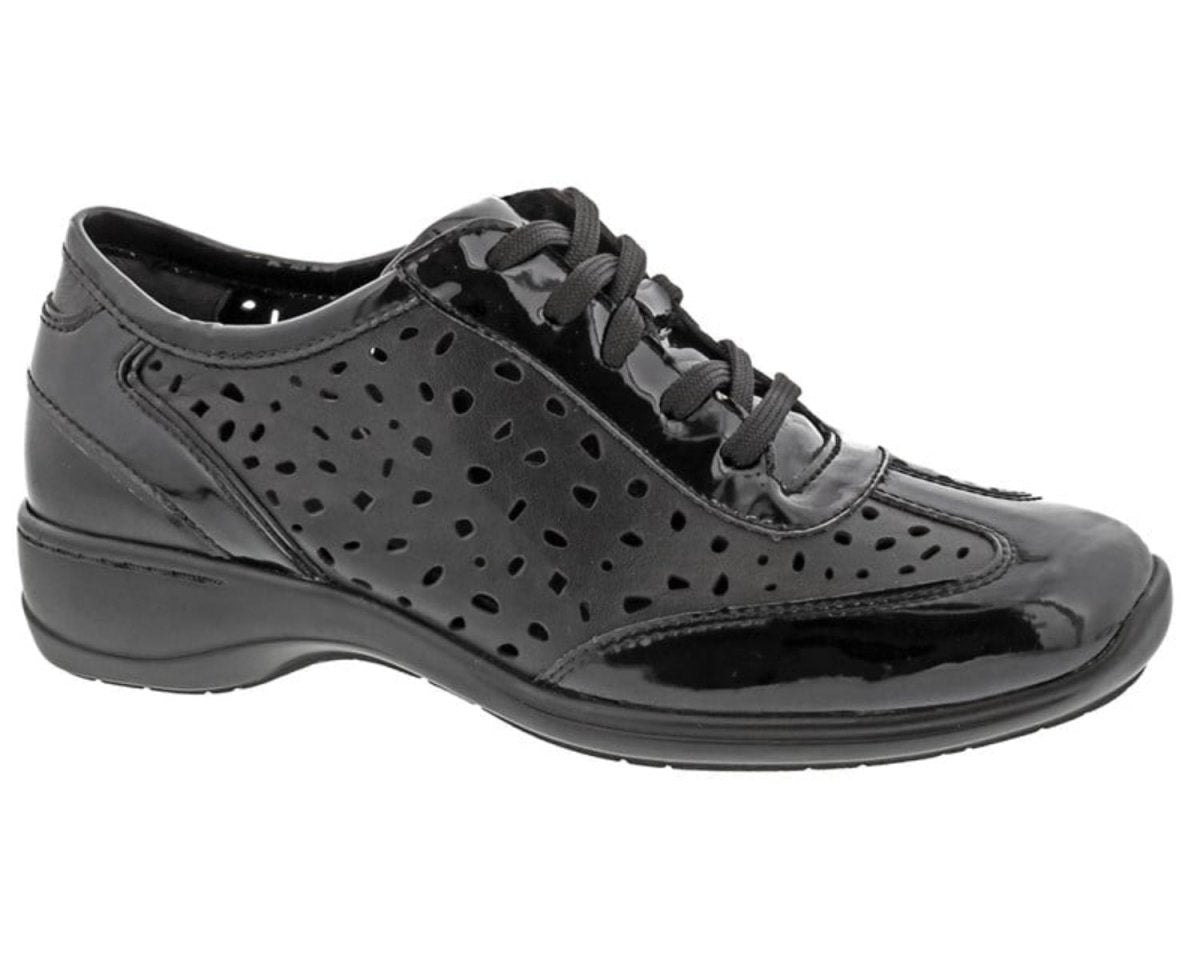 Ros Hommerson Sealed Women's Casual Shoe In Black Leather - TLW Shoes