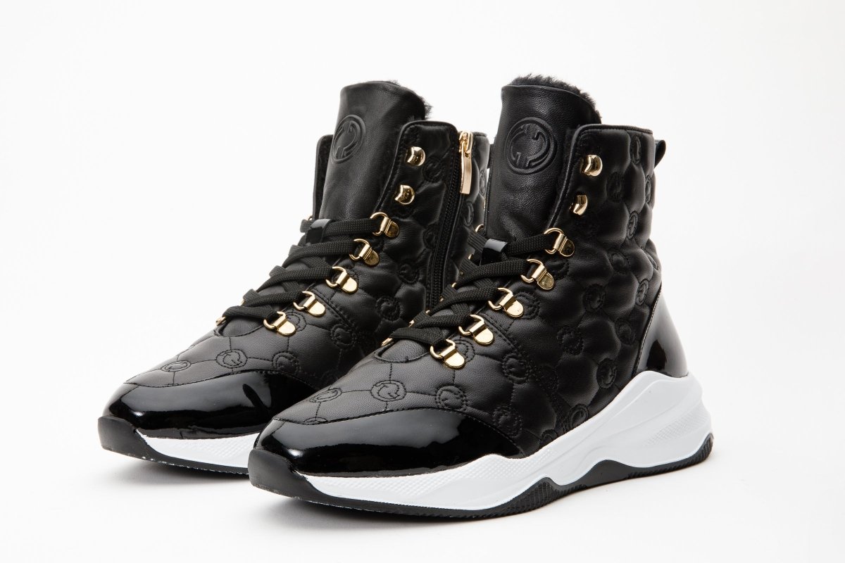 The Cambridge Black Quilted Leather Ankle Women Boot Final Sale! - TLW Shoes