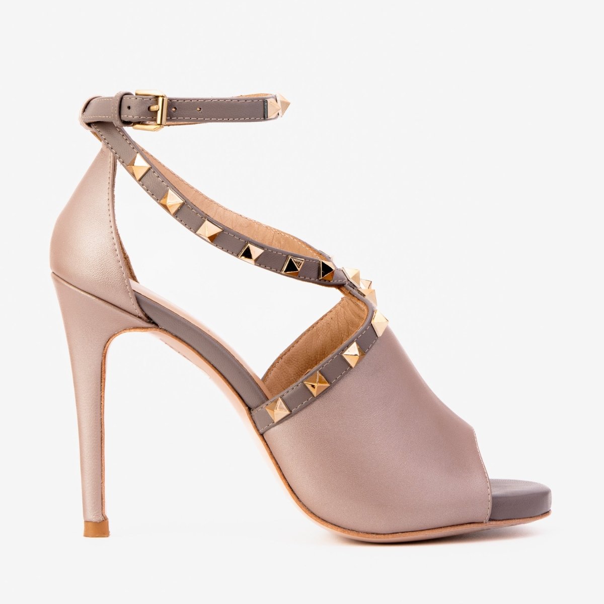 The Ribnica Beige Leather Ankle Strap Women Sandal - TLW Shoes