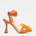 The Siena Orange Leather Ankle Strap Plumed Women Sandal Final Sale! - TLW Shoes