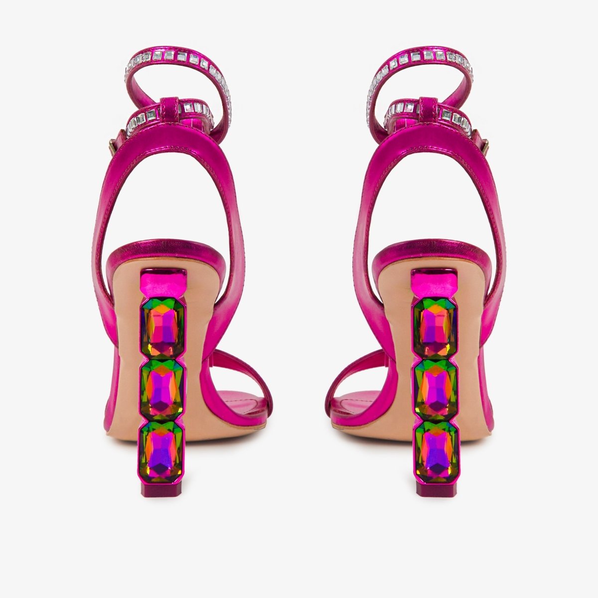 The Torola Fuchsia Stony Heel Leather Women Sandal Final Sale! - TLW Shoes
