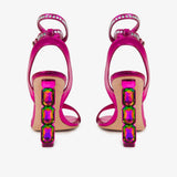 The Torola Fuchsia Stony Heel Leather Women Sandal Final Sale! - TLW Shoes