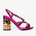 The Caris Fuchsia Block Heel Spike Leather Women Sandal Final Sale! - TLW Shoes