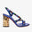 The Caris Sax Blue Block Heel Spike Leather Women Sandal Final Sale! - TLW Shoes