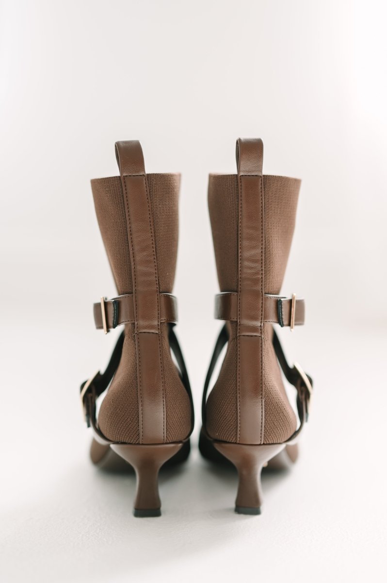 Alma Booties Brown - TLW Shoes