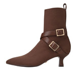 Alma Booties Brown - TLW Shoes