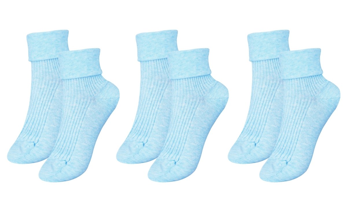 tittimitti® 100% Organic Combed Cotton Luxury Women's Socks 3 - Pack. Made in Italy. - TLW Shoes