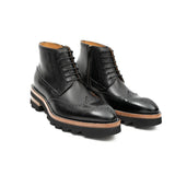 Black leather Martin boots profile