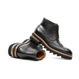 Men's black leather Martin boots