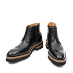 Black lace-up Martin boots