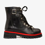 The Belgrano Black Leather Lace - Up Ankle Women Boot With a Side Zipper - TLW Shoes