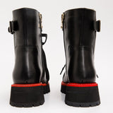 The Belgrano Black Leather Lace - Up Ankle Women Boot With a Side Zipper - TLW Shoes