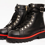 The Belgrano Black Leather Lace - Up Ankle Women Boot With a Side Zipper - TLW Shoes