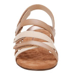 Ros Hommerson Breeze Women's Hook And Loop Closure Straps Sandal In Vanilla Leather - TLW Shoes