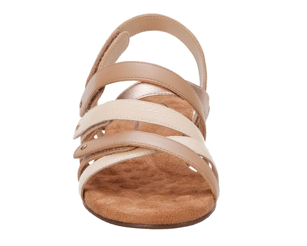 Ros Hommerson Breeze Women's Hook And Loop Closure Straps Sandal In Vanilla Leather - TLW Shoes