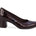 Ros Hommerson Paula Women's Block Heel Pump In Brown Patent Croco - TLW Shoes