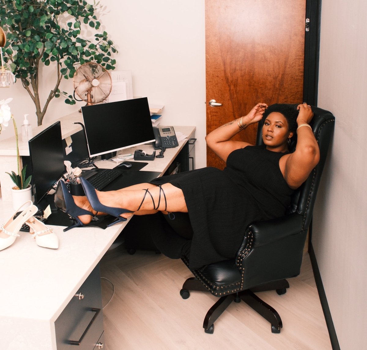 Estelle Pumps Navy - TLW Shoes