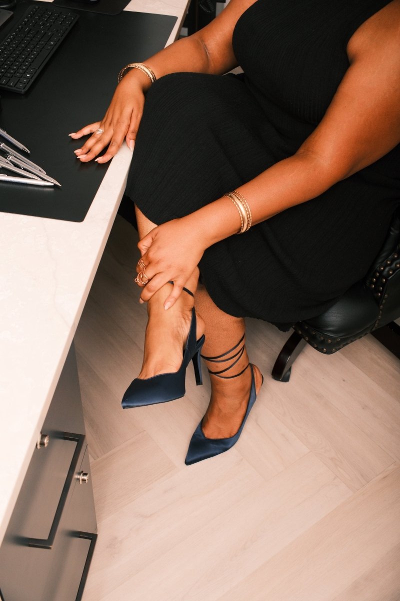 Estelle Pumps Navy - TLW Shoes