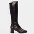 The Windsor Black Leather Knee High Women Boot - TLW Shoes