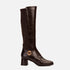The Windsor Brown Leather Knee High Boot - TLW Shoes
