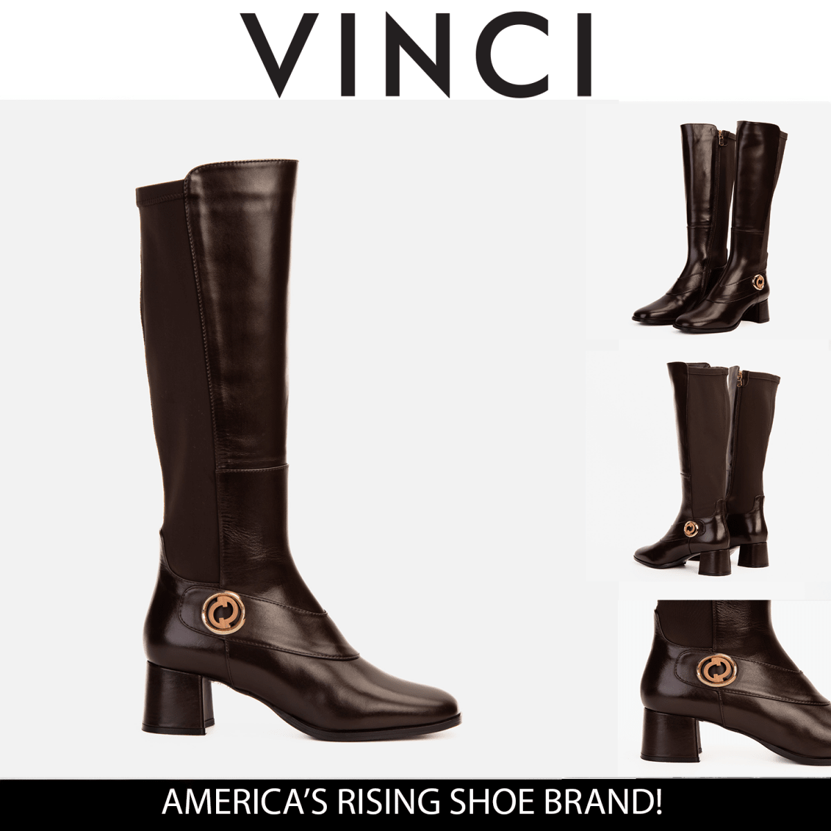 The Windsor Brown Leather Knee High Boot - TLW Shoes