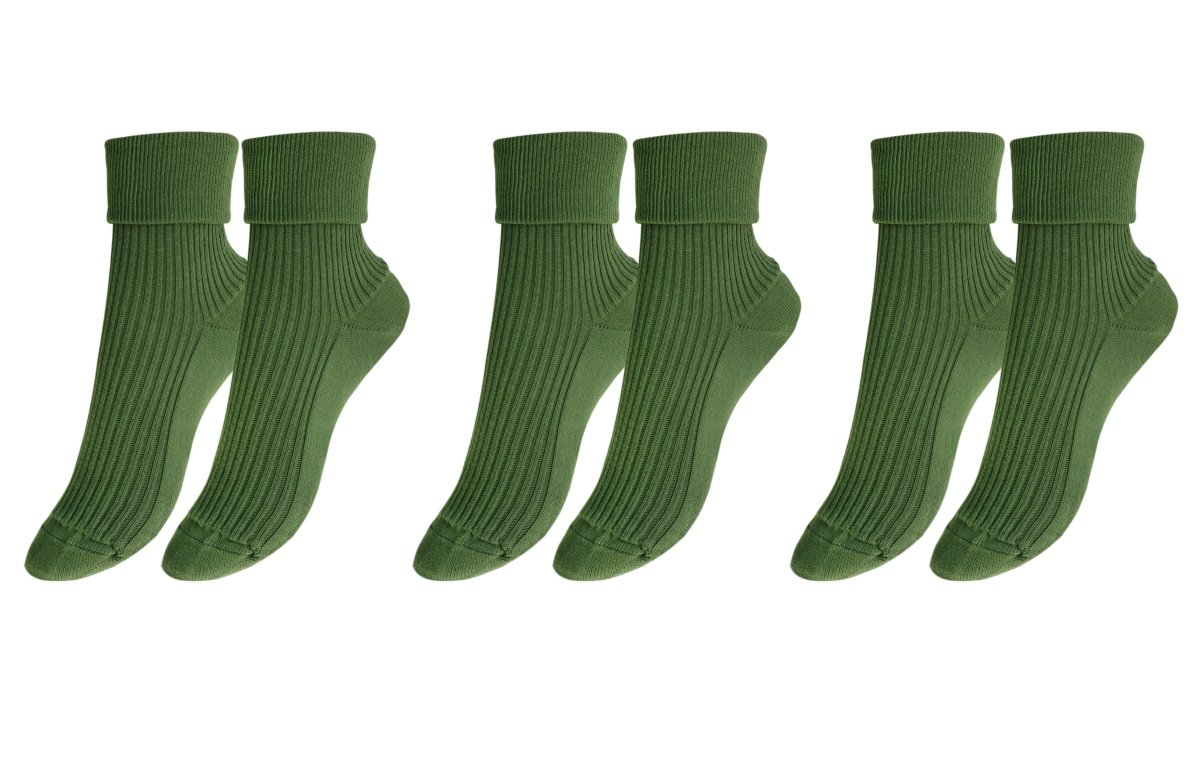 tittimitti® 100% Organic Combed Cotton Luxury Women's Socks 3 - Pack. Made in Italy. - TLW Shoes