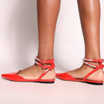 Rosalind Flats Red - TLW Shoes