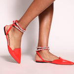 Rosalind Flats Red - TLW Shoes