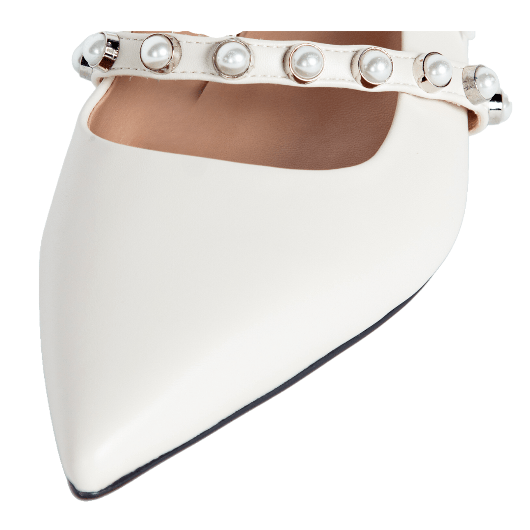 Sophia Slingback Pumps Ivory - TLW Shoes