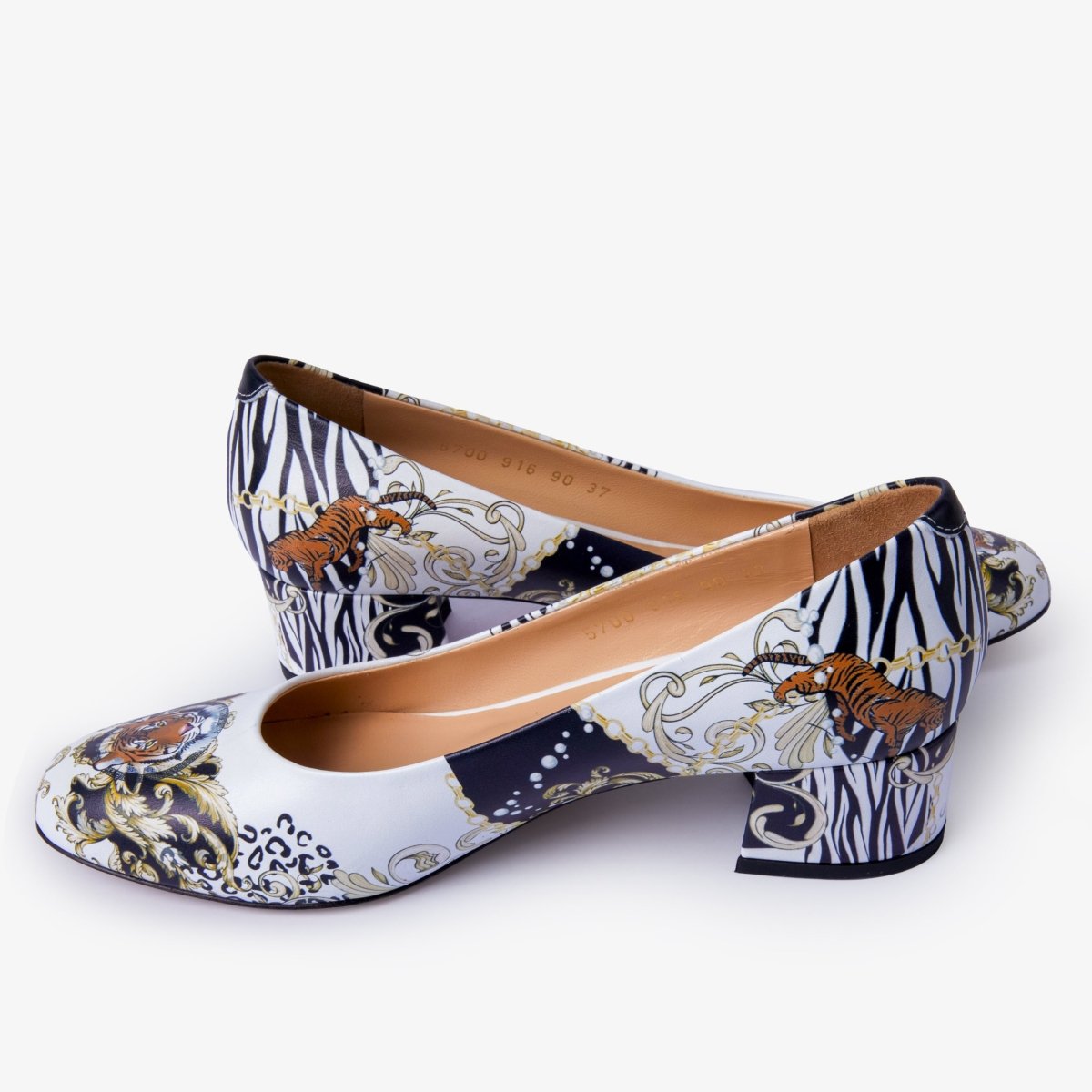 The Perugia White Leather Lower Heel Pump Women Shoe - TLW Shoes