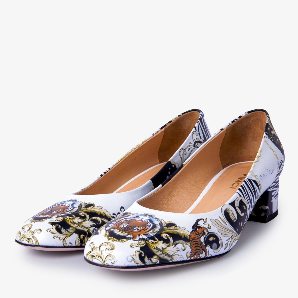 The Perugia White Leather Lower Heel Pump Women Shoe - TLW Shoes